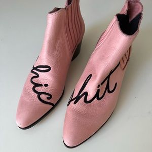 Modern Vice Chic Shit Pink Leather Western Boots